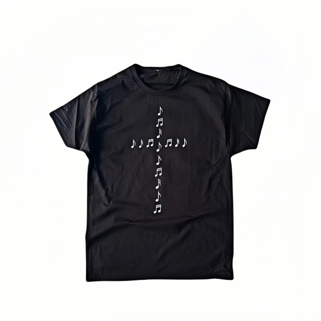“MUSIC CROSS” TEE