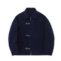 FIREMAN CLASP-BUCKLE CORDUROY COLLARED JACKET