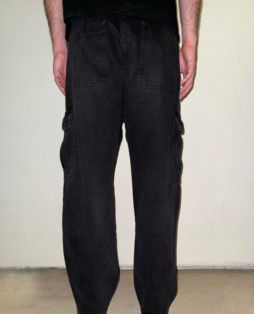 "Midnight" Black Cargo Denim