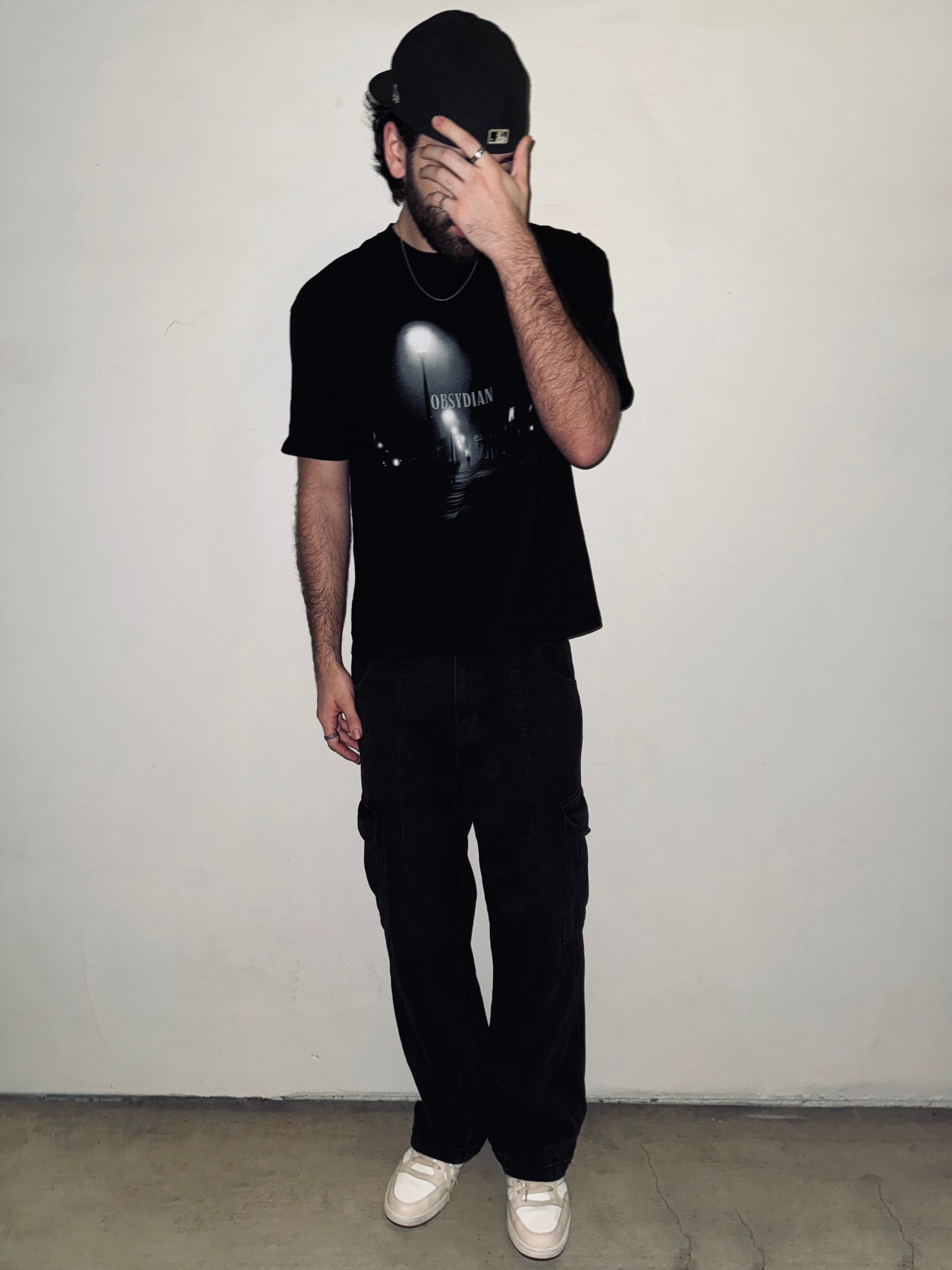 "Midnight" Black Cargo Denim