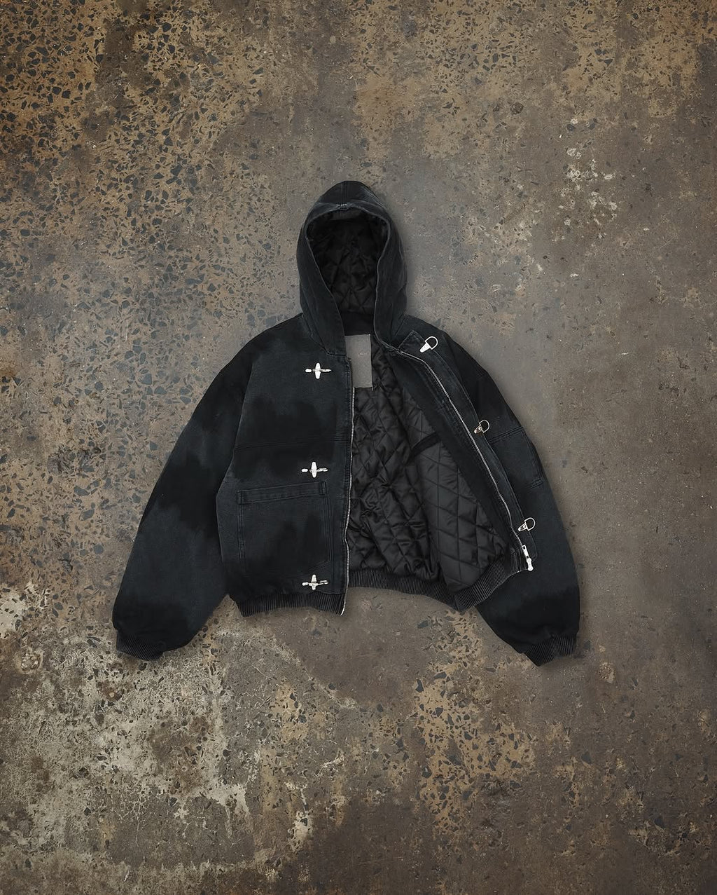CANVAS CLASP WORKWEAR BOMBER JACKET[UNISEX]