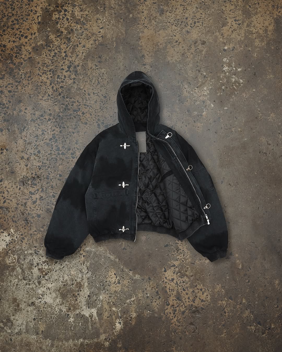 CANVAS CLASP WORKWEAR BOMBER JACKET[UNISEX]