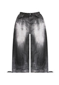 OFF GRID DENIM EFFECT OVERSIZED SWEATPANTS WASHED BLACK